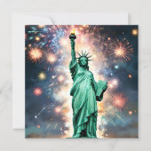 Vrijheidsbeeld Vuurwerk Onafhankelijkheidsdag, Kaart (Voorkant)