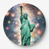 Vrijheidsbeeld Vuurwerk Onafhankelijkheidsdag, Papieren Bordje (Voorkant)