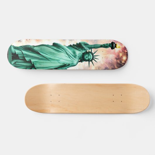 Vrijheidsbeeld Vuurwerk Onafhankelijkheidsdag, Persoonlijk Skateboard (Horizontaal)