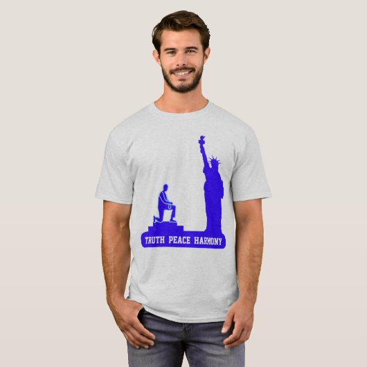 Vrijheidsbeeld, waarheid, vrede en harmonie t-shirt (Voorkant volledig)