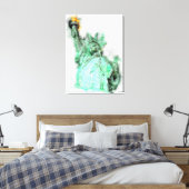 Vrijheidsbeeld Waterverf Close-up Portret Canvas Afdruk (Insitu (Slaapkamer))
