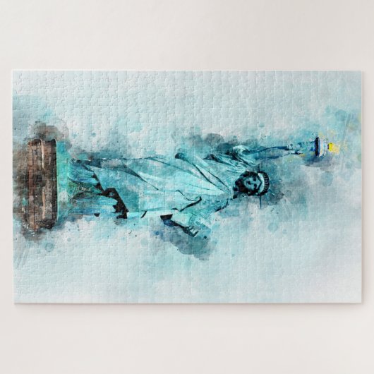 Vrijheidsbeeld Waterverf Legpuzzel (Horizontaal)
