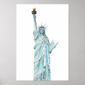 Vrijheidsbeeld waterverf poster (Voorkant)