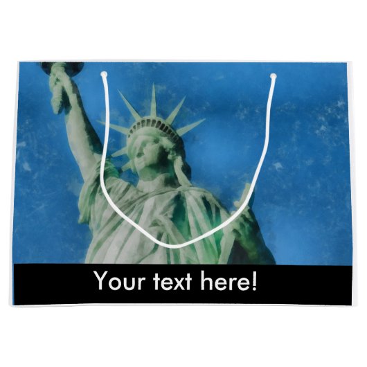 Vrijheidsbeeld, waterverven in New York schilderen Large Cadeautasje (Voorkant)