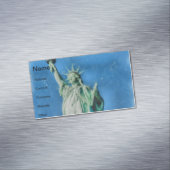Vrijheidsbeeld, waterverven in New York schilderen Visitekaartje Magneet (Voorbeeld)