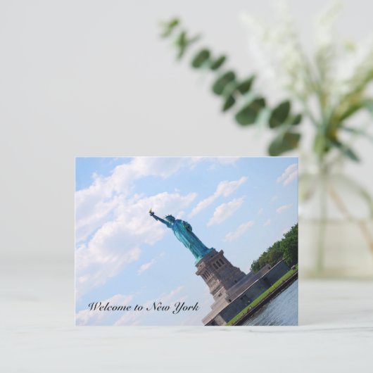 Vrijheidsbeeld, Welkom in New York Briefkaart (Staand voorkant)