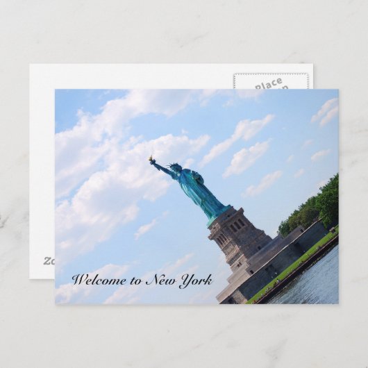 Vrijheidsbeeld, Welkom in New York Briefkaart (Voorkant / Achterkant)