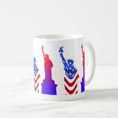 Vrijheidsbeeld witte koffie Mok (Voorkant rechts)