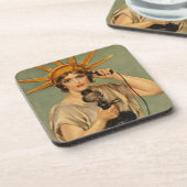  Vrijheidsbeeld, WWI-patriottische oorlog en oorlo Bier Onderzetter (Linkerzijde)