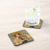  Vrijheidsbeeld, WWI-patriottische oorlog en oorlo Bier Onderzetter (Rechterzijde)