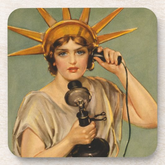  Vrijheidsbeeld, WWI-patriottische oorlog en oorlo Bier Onderzetter (Voorkant)