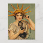 Vrijheidsbeeld, WWI-patriottische oorlog en oorlo Briefkaart (Voorkant)