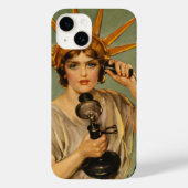  Vrijheidsbeeld, WWI-patriottische oorlog en oorlo Case-Mate iPhone Case (Achterkant)