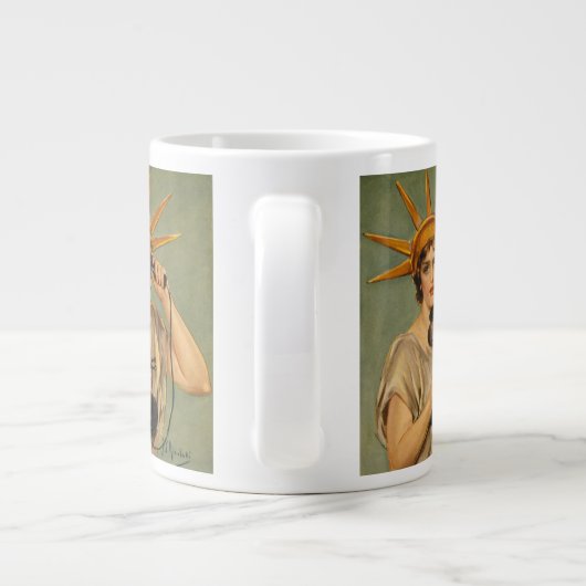 Vrijheidsbeeld, WWI-patriottische oorlog en oorlo Grote Koffiekop (Achterkant)