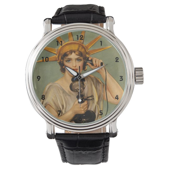  Vrijheidsbeeld, WWI-patriottische oorlog en oorlo Horloge (Voorkant)