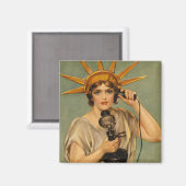  Vrijheidsbeeld, WWI-patriottische oorlog en oorlo Magneet (Voorkant / Achterkant)