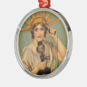 Vrijheidsbeeld, WWI-patriottische oorlog en oorlo Metalen Ornament (Links)