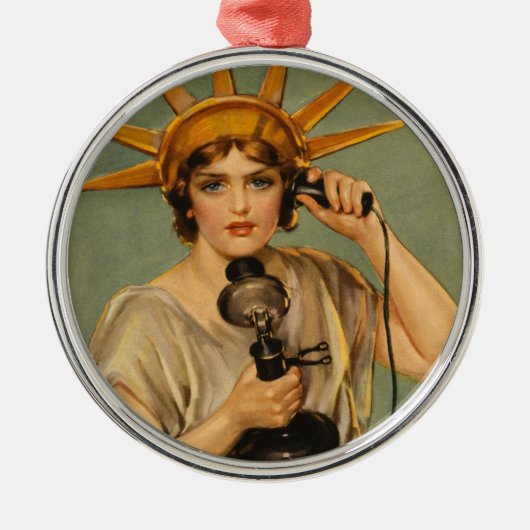 Vrijheidsbeeld, WWI-patriottische oorlog en oorlo Metalen Ornament (Voorkant)