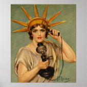 Vrijheidsbeeld, WWI-patriottische oorlog en oorlo Poster (Voorkant)