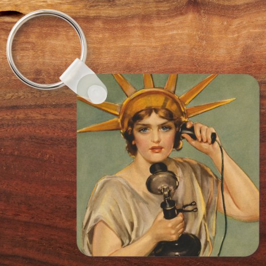 Vrijheidsbeeld, WWI-patriottische oorlog en oorlo Sleutelhanger (Voorkant)