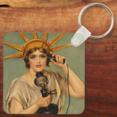  Vrijheidsbeeld, WWI-patriottische oorlog en oorlo Sleutelhanger (Achterkant)