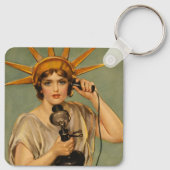  Vrijheidsbeeld, WWI-patriottische oorlog en oorlo Sleutelhanger (Achterkant)