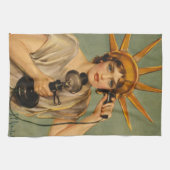 Vrijheidsbeeld, WWI-patriottische oorlog en oorlo Theedoek (Horizontaal)