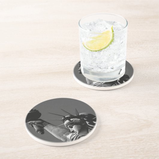 Vrijheidsbeeld Zandsteen Onderzetter (Zijkant)