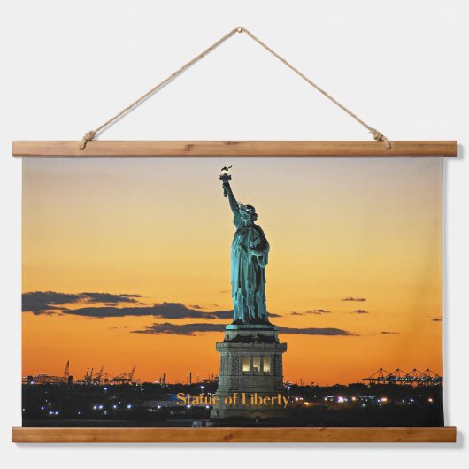 Vrijheidsbeeld, zonsopgang foto, hangend wandkleed (Voorkant)