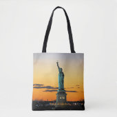 Vrijheidsbeeld, zonsopgang foto, tote bag (Voorkant)