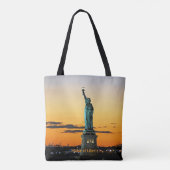 Vrijheidsbeeld, zonsopgang foto, tote bag (Achterkant)