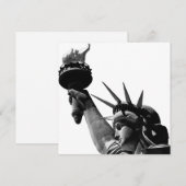 Vrijheidsbeeld zwart en wit feestdagenkaart (Voorkant / Achterkant)