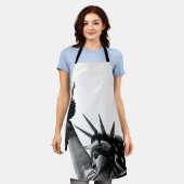 Vrijheidsbeeld zwart en wit schort (Gedragen)