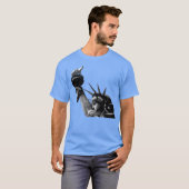 Vrijheidsbeeld zwart en wit t-shirt (Voorkant volledig)