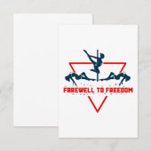 vrijheidsberoving voor bachelor bedankkaart (Voorkant / Achterkant)
