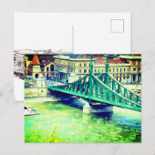 Vrijheidsbrug -Boedapest - schilderij Briefkaart (Voorkant / Achterkant)