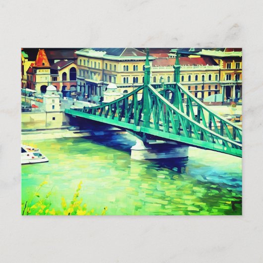 Vrijheidsbrug -Boedapest - schilderij Briefkaart (Voorkant)