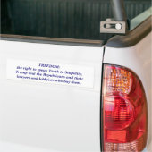 Vrijheidsbumpersticker: Anti-Trump Bumpersticker (Op Truck)