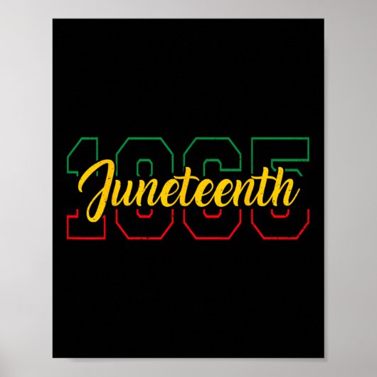 Vrijheidsdag 19 juni 1865 Afro-Amerikaans Junete Poster (Voorkant)