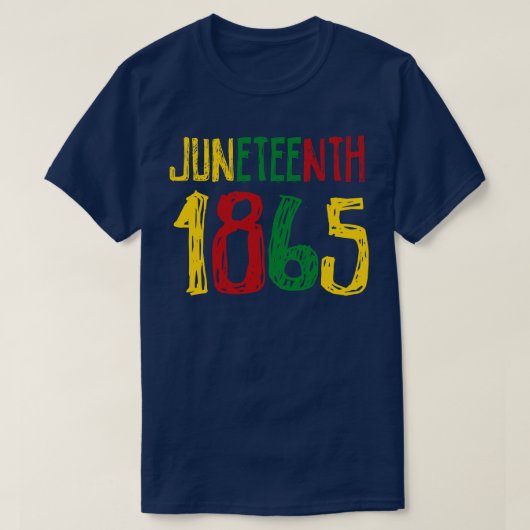 Vrijheidsdag Juneteenth 1865 T-shirt (Design voorkant)