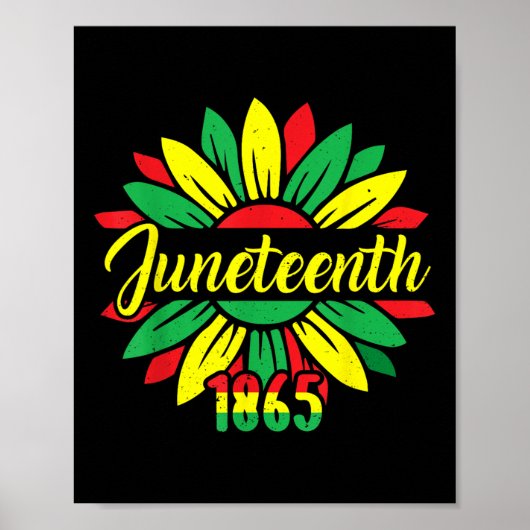 Vrijheidsdag juni Afro-Amerikaans Juneteenth 1865 Poster (Voorkant)