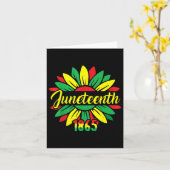 Vrijheidsdag juni Afro-Amerikaanse Juneteenth 1865 Kaart (Gele Bloem)