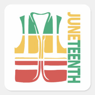 Vrijheidsdag Vest Jas Coworker Swagazon Medewerker Vierkante Sticker