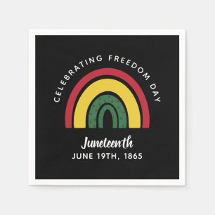 Vrijheidsdag vieren Juneteenth 1865 Regenboog Servet