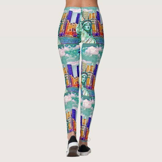 Vrijheidsdame Pop Art Leggings (Achterkant)