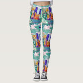 Vrijheidsdame Pop Art Leggings (Voorkant)