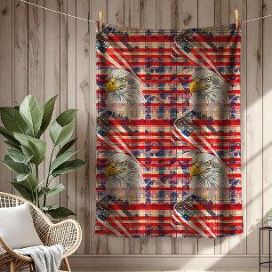 Vrijheidsdeken Adelaar en Vlag voor Onafhankelijkh Fleece Deken