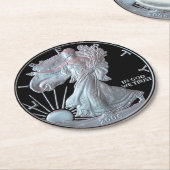 Vrijheidsdollar 2006 ronde kartonnen onderzetter (Gebogen)