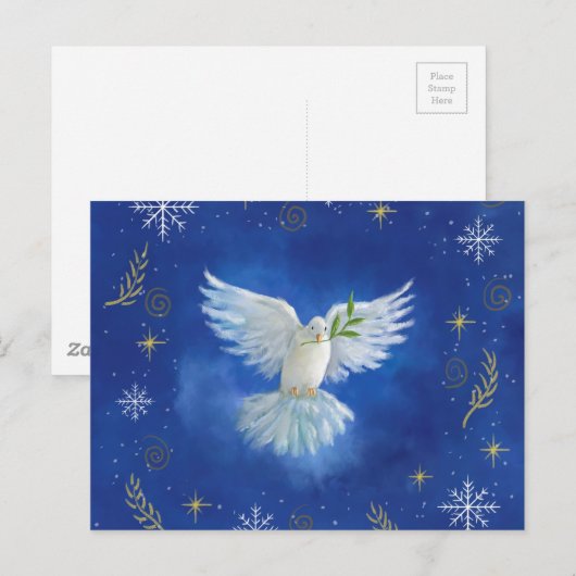 Vrijheidsduif, vrede op aarde briefkaart (Voorkant / Achterkant)