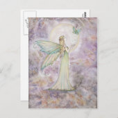 Vrijheidsfee en vlinder Briefkaart (Voorkant / Achterkant)